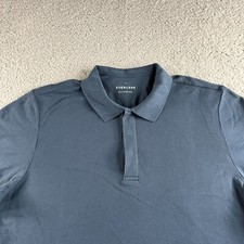 NEW Everlane Polo Shirt Mens 2XL XXL Blue Modern Golf Casual Outdoor Stretch