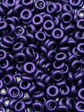 Toho Vintage Glass Demi Rounds Beads Metallic Suede Purple 7.5g 8/0 BB96-96
