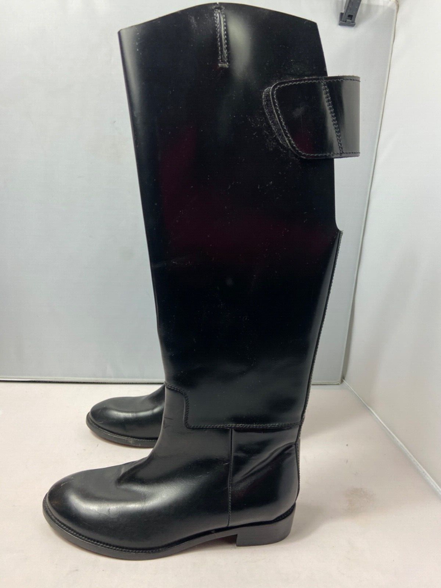 Acne Black Colm Glossy Leather Boot 36