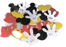 Disney Mickey Mouse Shoes, Hand, Heads Pants Die Cuts Set 3 Inch - 20 piece