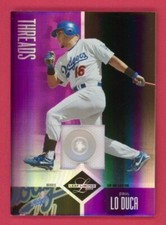 Paul Lo Duca Jersey Button /6 2004 Leaf Limited Threads #122 Los Angeles Dodgers