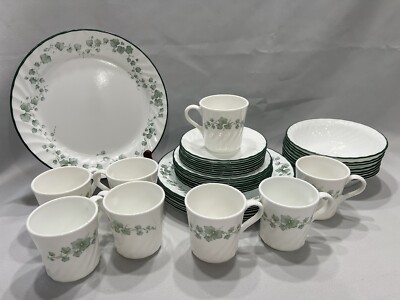 40pc Corelle Dinner Plates Callaway Ivy Dinner Set, Made In USA, A2643 