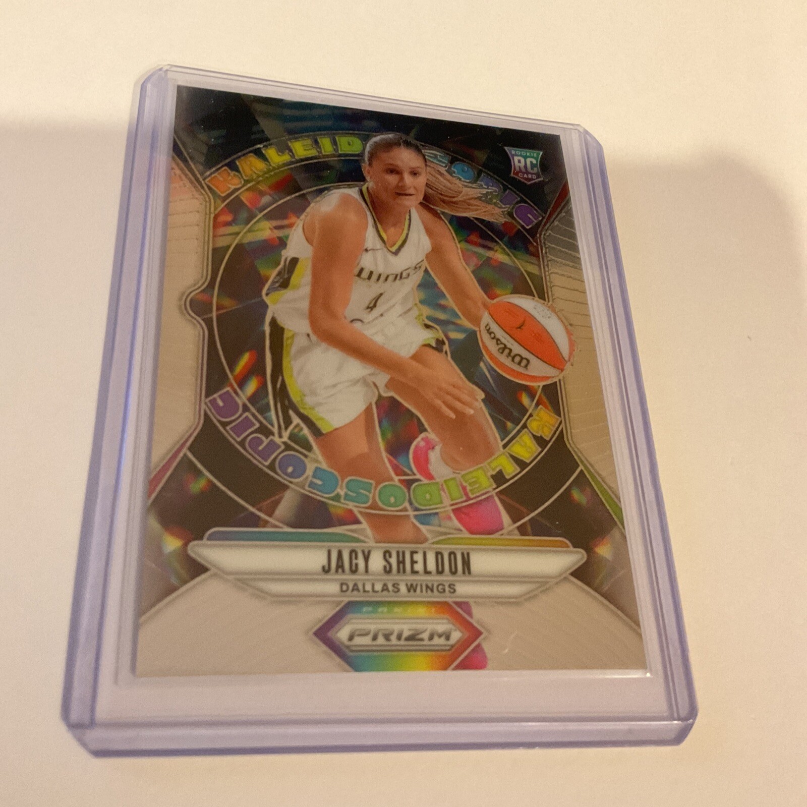 Jacy Sheldon 2024 Panini Prizm WNBA KALEIDOSCOPIC INSERT Rookie #3 WINGS RC