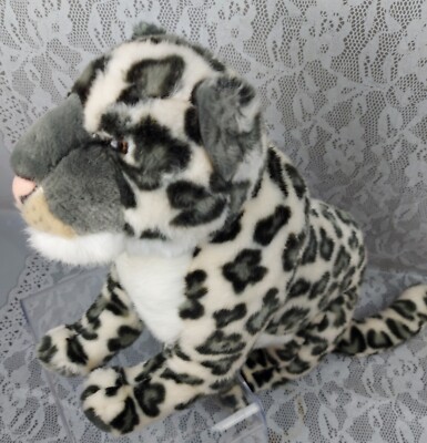 Viahart Tiger Tale Toys Snow Leopard Cream White Black Heavy 24'' Plush Stuffed