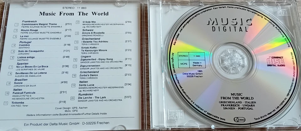 Music From The World - Various - CD-Album / Delta Music 1995, 11883 - Bild 2 von 3