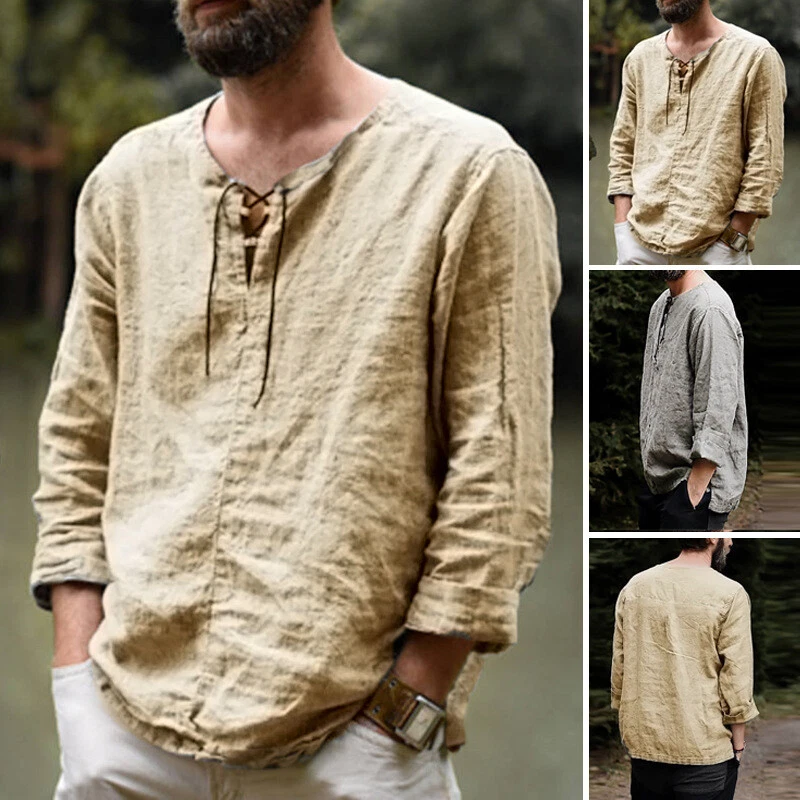 Pullover linen best sale shirt