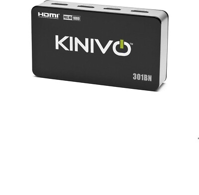   KINIVO 301BN HDMI FULL HD 1080 HDMI Switch Controller Remote  Ac Adapter  