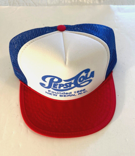 Pepsi-Cola "Founded 1898 New Bern, NC" Flat Brim Mesh Back Hat