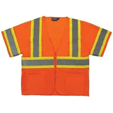 ERB Delta Plus WELS683P Class 3 Safety Vest with Contrasting Trim and Zipper