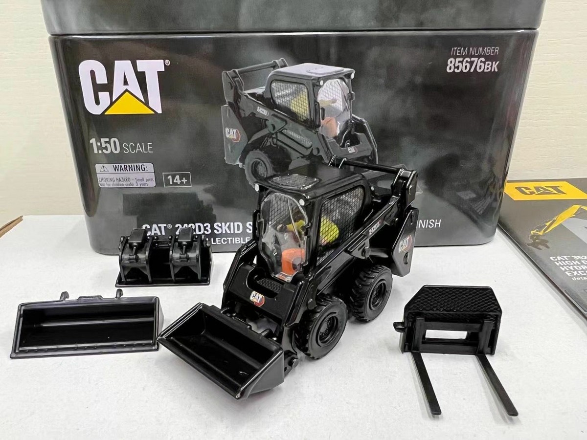 CAT CATERPILLAR 242D3 SKID STEER LOADER TOOLS BLACK 1:50 DIECAST