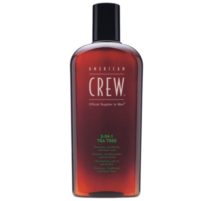 Shampoo Mann AMERICAN CREW 3 IN 1 TEA TREE shampoo conditioner body Wash 450 ML