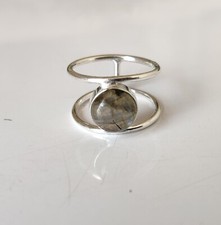 Labradorite Gemstone Ring 925 Sterling Silver Beautiful Handmade Ring Gift Him