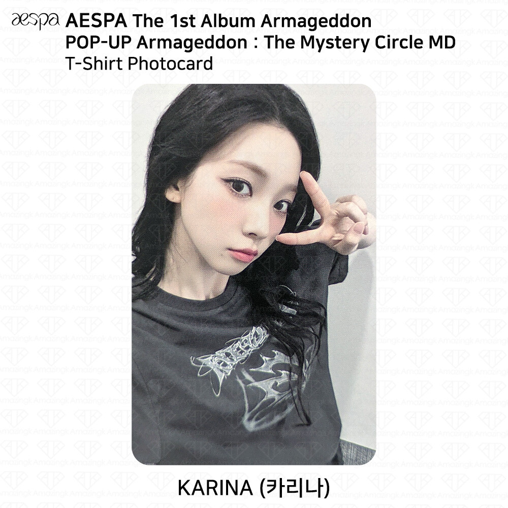 Aespa Armageddon Offline POP UP MD T-Shirt Photocard KPOP Aespa Armageddon Offline POP UP MD T-Shirt Photocard KPOP