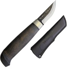 Marttiini Snappy Fixed Knife 2.13" Carbon Steel Blade Curly Birch/Waxed Handle