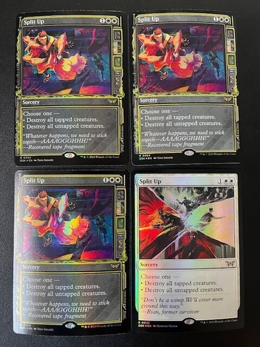MTG- Split Up x4 - Duskmourn - FOIL