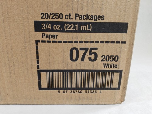 Box of 5000 Dart Solo White Disposable .75 Oz Paper Portion Cups 20/250 Ct Packs - Picture 6 of 6