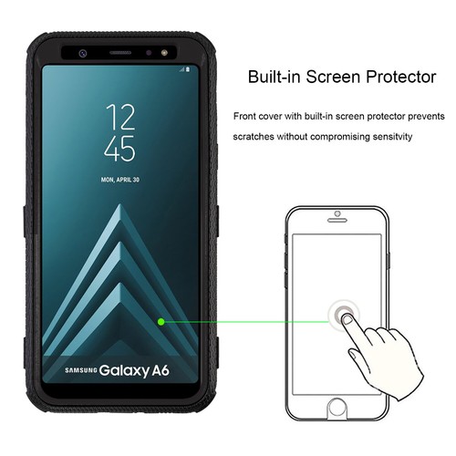 For Samsung A6 Heavy Duty Case Rugged Cover Built in Kickstand Screen Protector - Picture 21 of 25