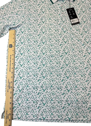 Walter Hagen Men’s Golf Polo Shirt Performance 11 Disco Geo Print Club Green, XL - Picture 8 of 9