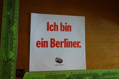 Alter Aufkleber Reise Stadt Land Berlin ICH BIN EIN BERLINER Tchibo