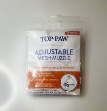 Top Paw Muzzle Adjustable Mesh Muzzle Size X-Small 7-12 lbs Nose 4inches NIB