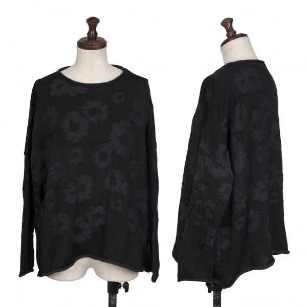 Y's Floral Jacquard Knit Top Size 2(K-132372) | eBay