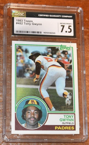 1983 Topps #482 - Tony Gwynn Rookie Card RC HOF - Beauty - CGC 7.5 Near Mint+