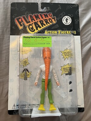 Flaming Carrot Action Figure Signed Bob Burden Dark Horse Comics #655/1000 Green