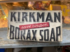 Vintage KIRKMAN BORAX SOAP Famous All-Purpose 1940's Orig. Bar ~ Movie Prop NOS