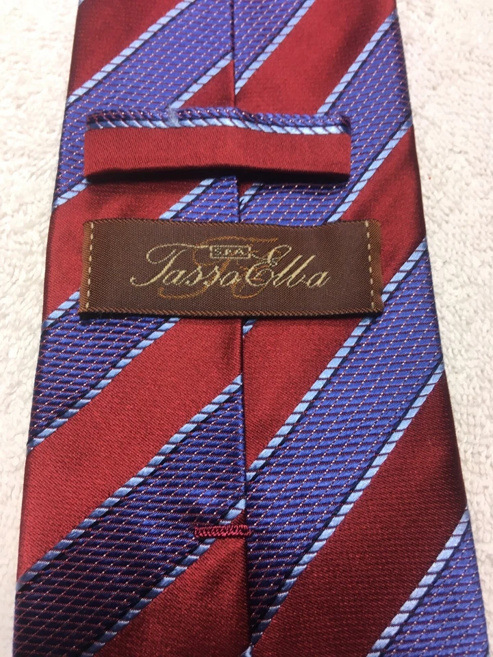 TASSO ELBA CORBATA HOMBRE RAYAS ROJAS Y AZULES 4 X 59 Foto 4 de 4