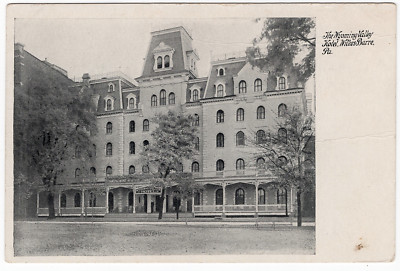 1908 Wilkes-Barre PA Postcard The Wyoming Valley Hotel Luzerne County RARE DB