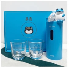 Korean Hite JINRO Soju Dispenser Frog + Soju Shot Glass 2ea RANDOM Official