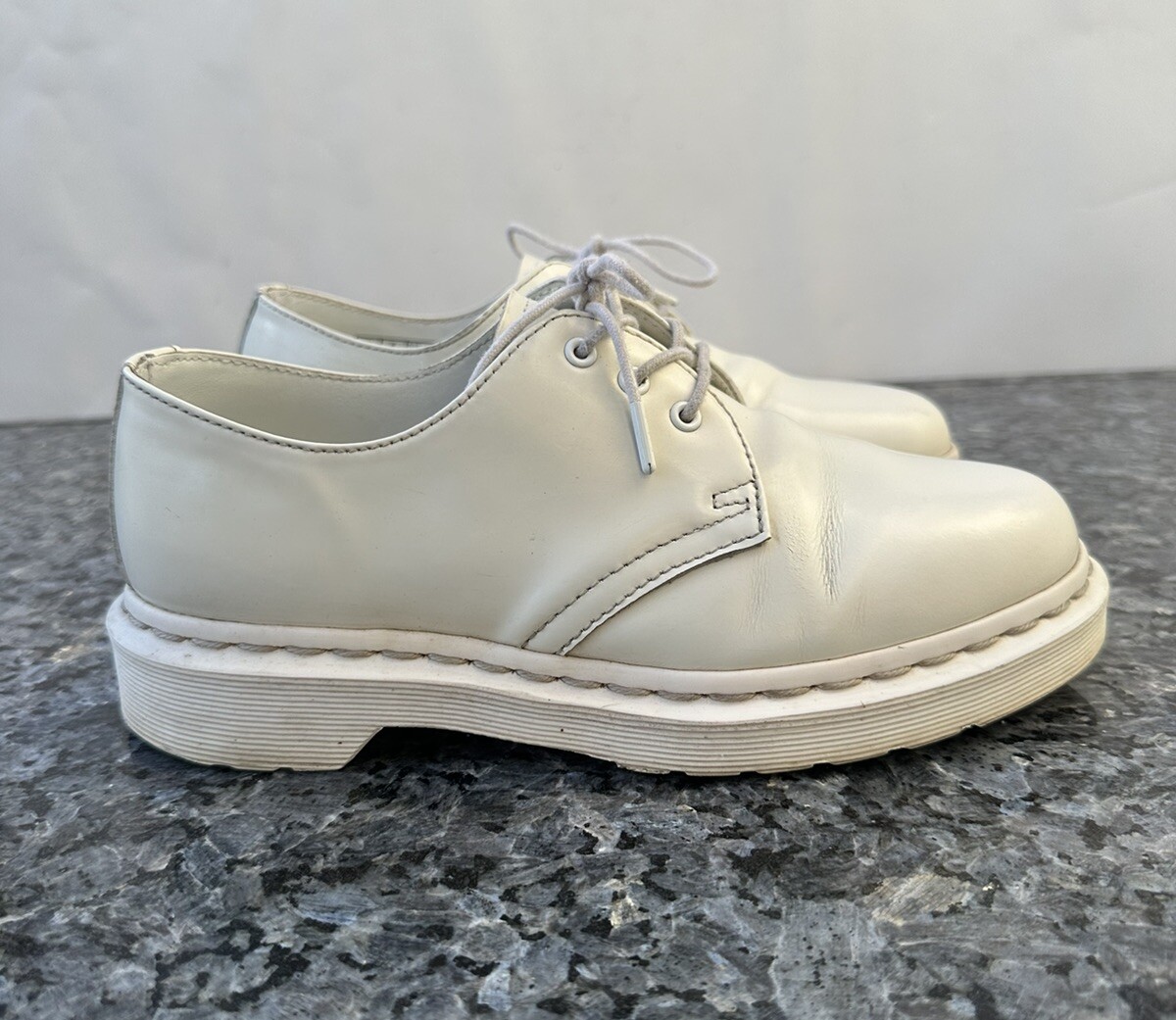 Dr. Martens 1461 Mono White Leather Women's Oxford Shoes Size US 6