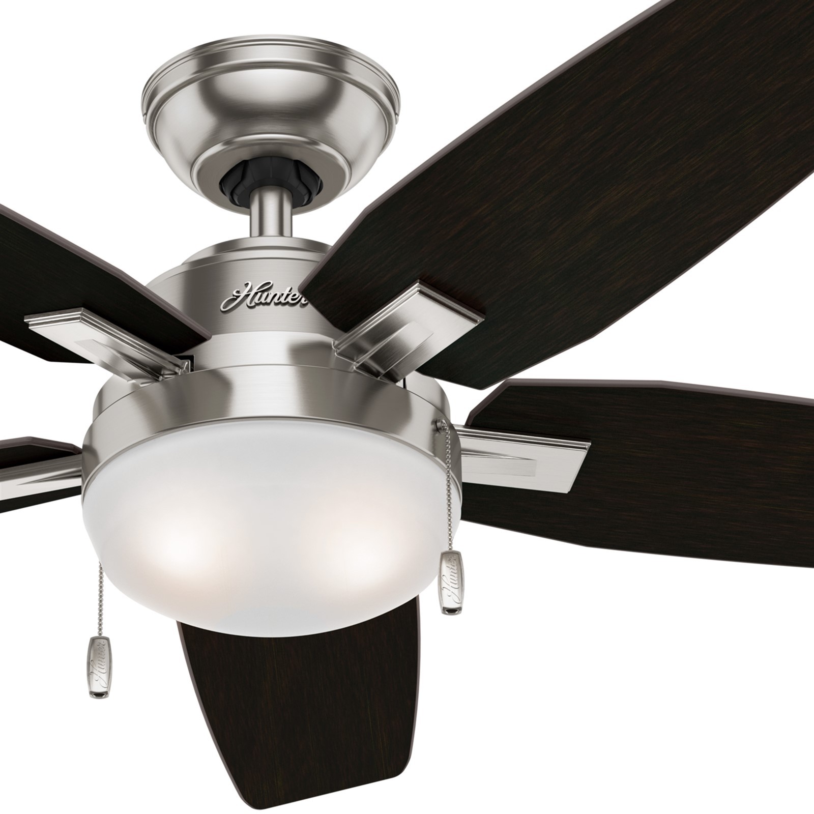 Hunter Fan 46 Low Profile Ceiling Fan In Brushed Nickel With Led