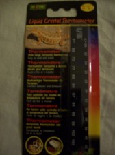 EXO TERRA LIQUID CRYSTAL THERMOMETER HORIZONTAL REPTILE STRIP TERRARIUM PT-2455