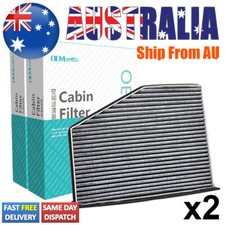 2 Car Pollen Cabin Air Filter For Audi A3 Q3 TT VW Passat Golf Eos Jetta Tiguan