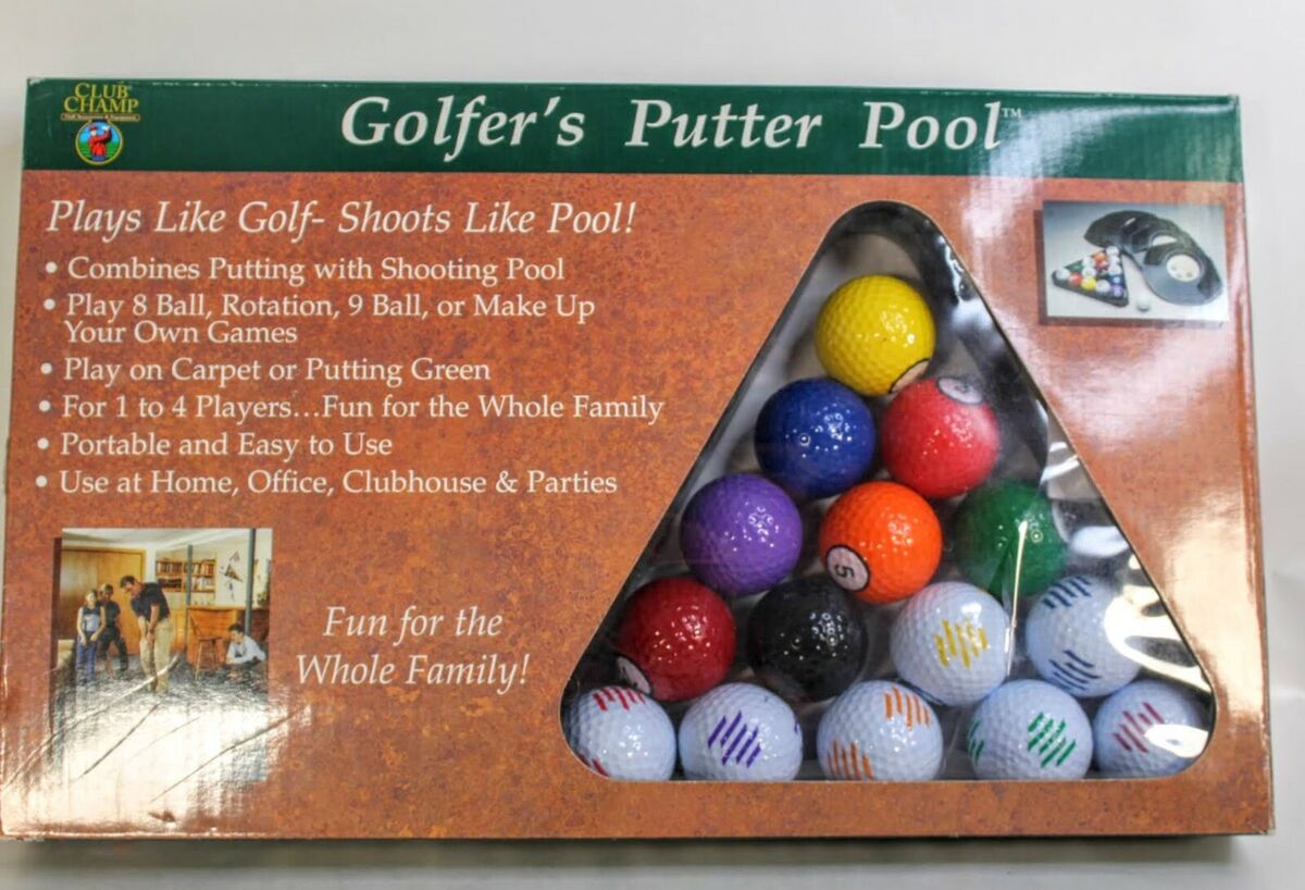 Club Champ Golfer's Putter Pool Indoor Outdoor 1-4 Player Golf Billiard Game