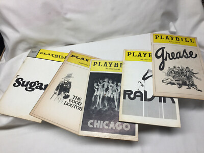 PLAYBILL Magazine LOT of 5 - Grease/Reisin/Chicago, 2 More. Plus BONUS