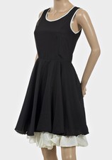 Black Taffeta Ladies Rockabilly 1950's Vintage Dress Prom Evening Cocktail Party