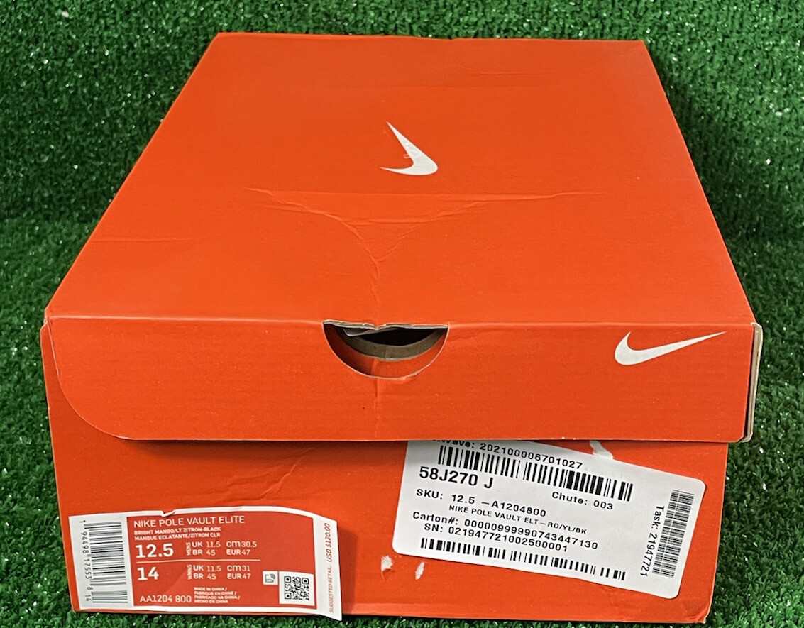 Size 12.5 - Nike Pole Vault Elite Bright Mango for sale online | eBay