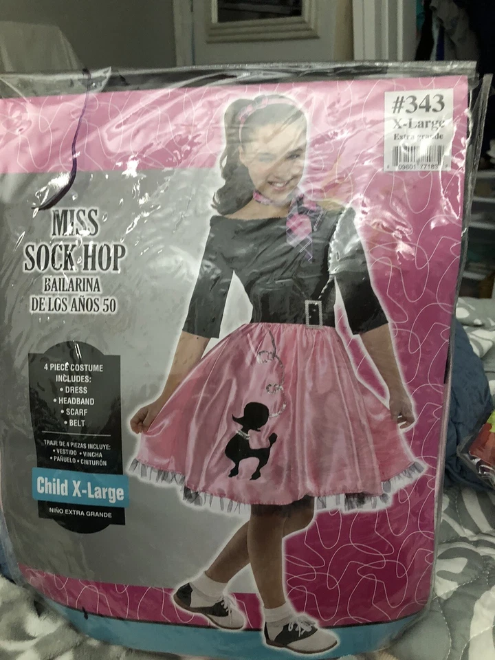 Disfraces de Miss Sock Hop para niñas EE. UU. Foto 2 de 4