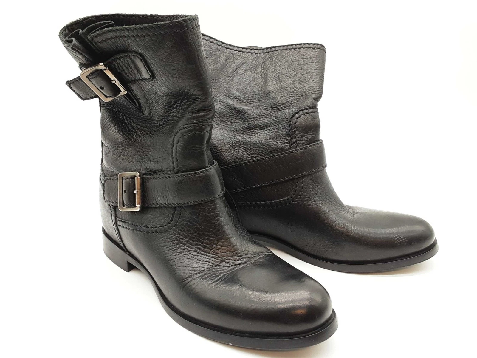 Prada Black Leather Boots Size Eu 38 Do0925oxzde Review