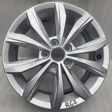 1x Alufelge 15 Zoll 5.5" 5x100 40ET Glanz Silber 2G0601025 VW Polo Rim Wheel