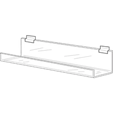 Clear Acrylic Slatwall Shelves, 47 3/4"