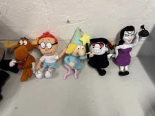 1990s Set Of 5 Rocky and Bullwinkle and Friends 8" Plush Toys Used See Photos