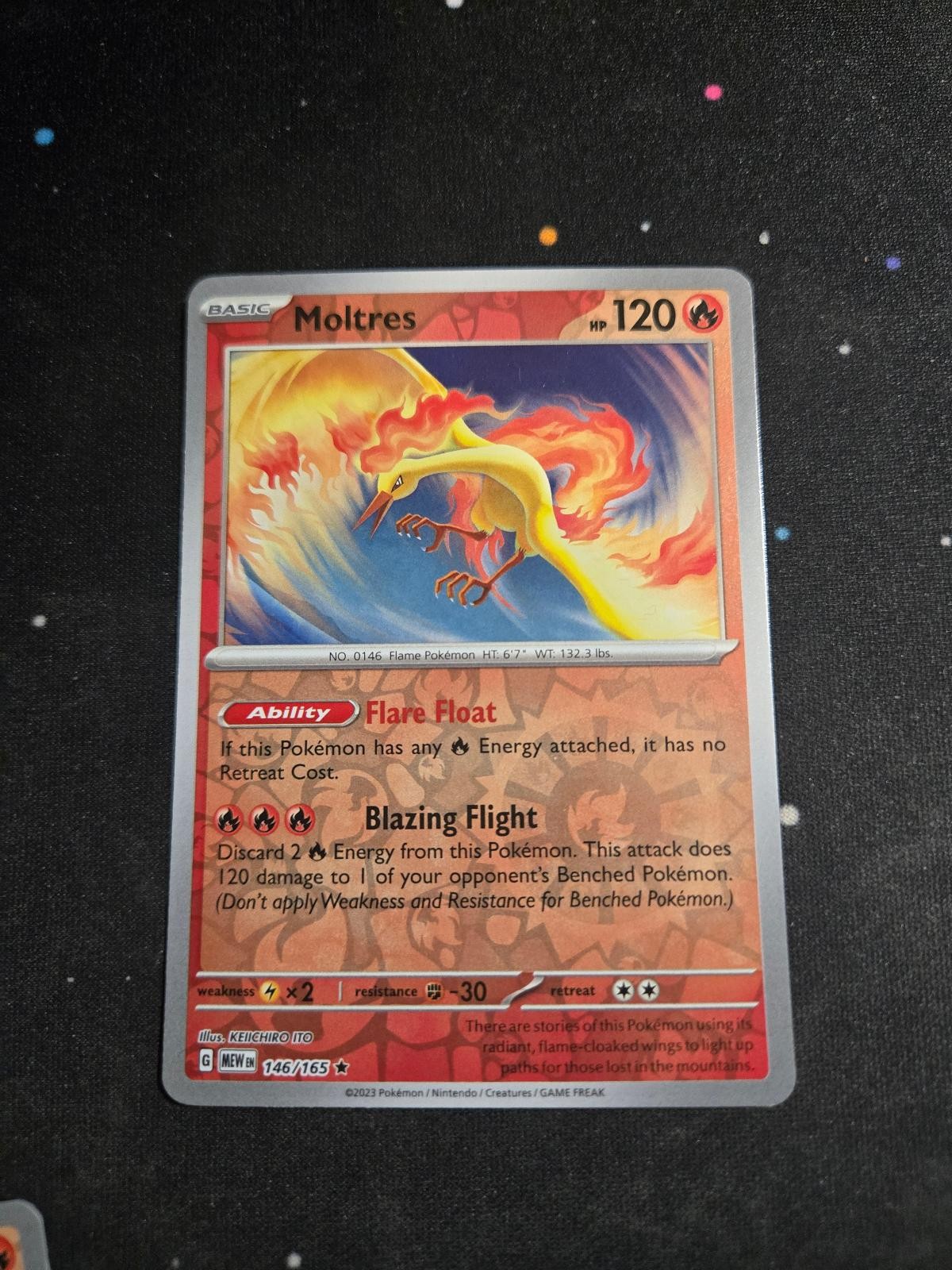 Moltres 146/165 Rare 151 Pokemon Reverse Holo NM