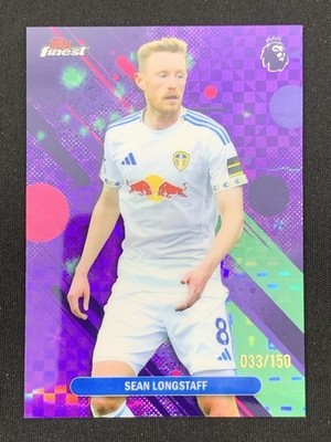 Sean Longstaff 2025-26 Topps Finest EPL Common Purple Checkerboard Base /150 #53