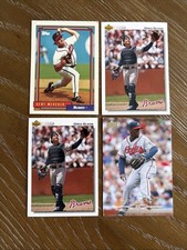 Atlanta Braves Card Lot Greg Olson, Rafael Soriano, Kent Mercker