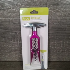 New in Packaging True Twister Easy Turn Corkscrew Purple Chrome and Plastic