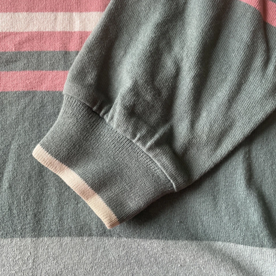 Винтажная рубашка с водолазкой LL Bean фиолетовая многоцветная в полоску сделано в США размер S - Изображение 2 из 4