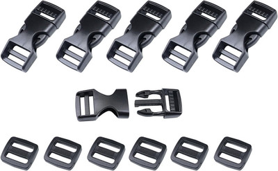 Heavy Duty Side Release Buckles with Plastic Tri Glide Slides